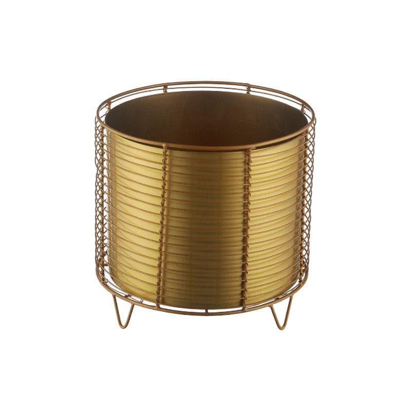 Buy Hilpo Mesh Planter - Gold Pots & Planters from Vaaree