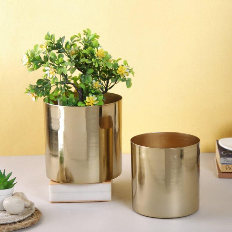 Buy Kripo Metal Planter - Set Of Two Pots & Planters from Vaaree