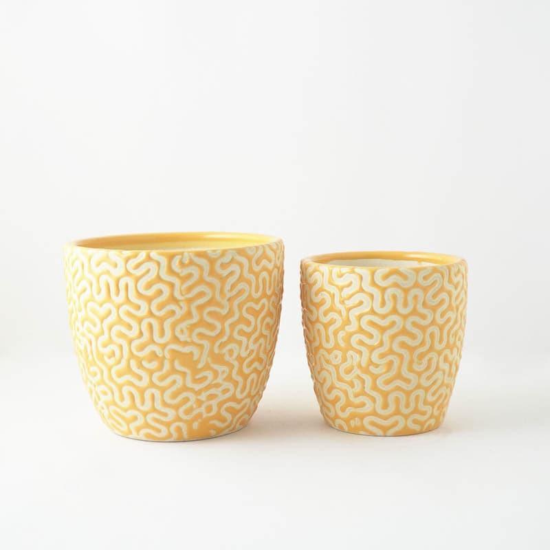 Pots & Planters - Magic Maze Planter (Yellow) - Set Of Two