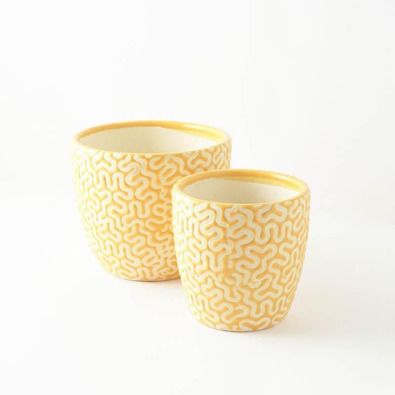 Pots & Planters - Magic Maze Planter (Yellow) - Set Of Two