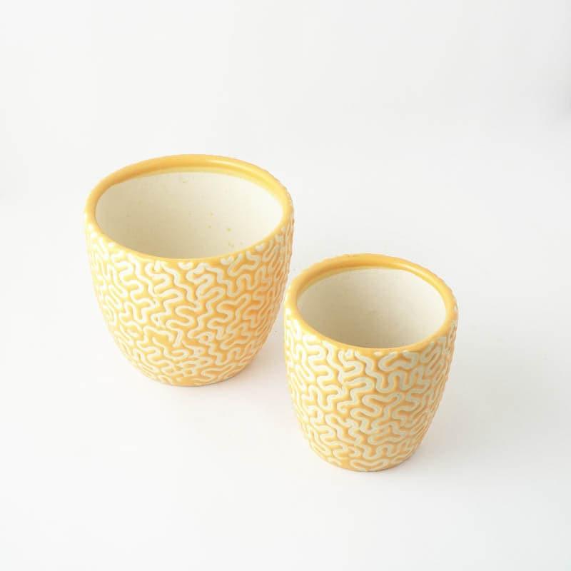 Pots & Planters - Magic Maze Planter (Yellow) - Set Of Two