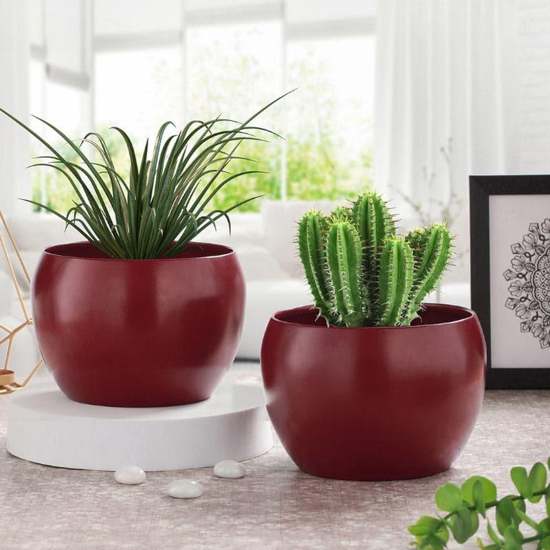 Buy Marsha Miro Planter (Red) - Set Of Two Pots & Planters from Vaaree