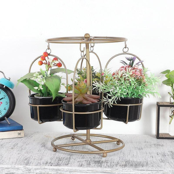 Buy Merry Go Round Planter - Black Pots & Planters from Vaaree