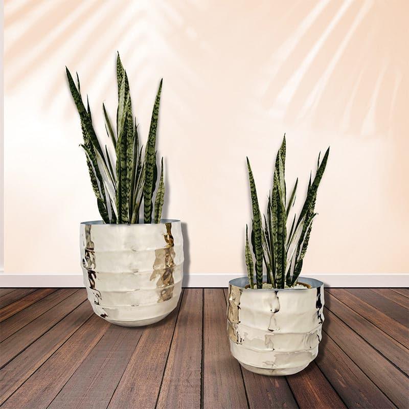 Buy Moha Iron Planter - Siver Pots & Planters from Vaaree