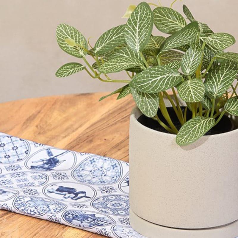 Buy Pots & Planters - Mrida Textured Planter With Tray - Beige at Vaaree online