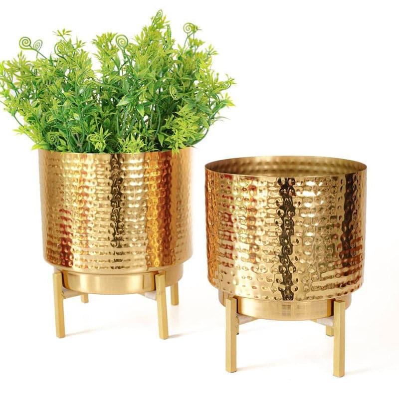 Buy Nicolette Metal Planter - Set Of Two Pots & Planters from Vaaree