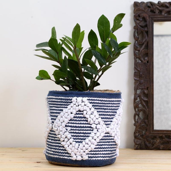 Buy Nomadic Nirvana Cotton Planter - Blue Pots & Planters from Vaaree