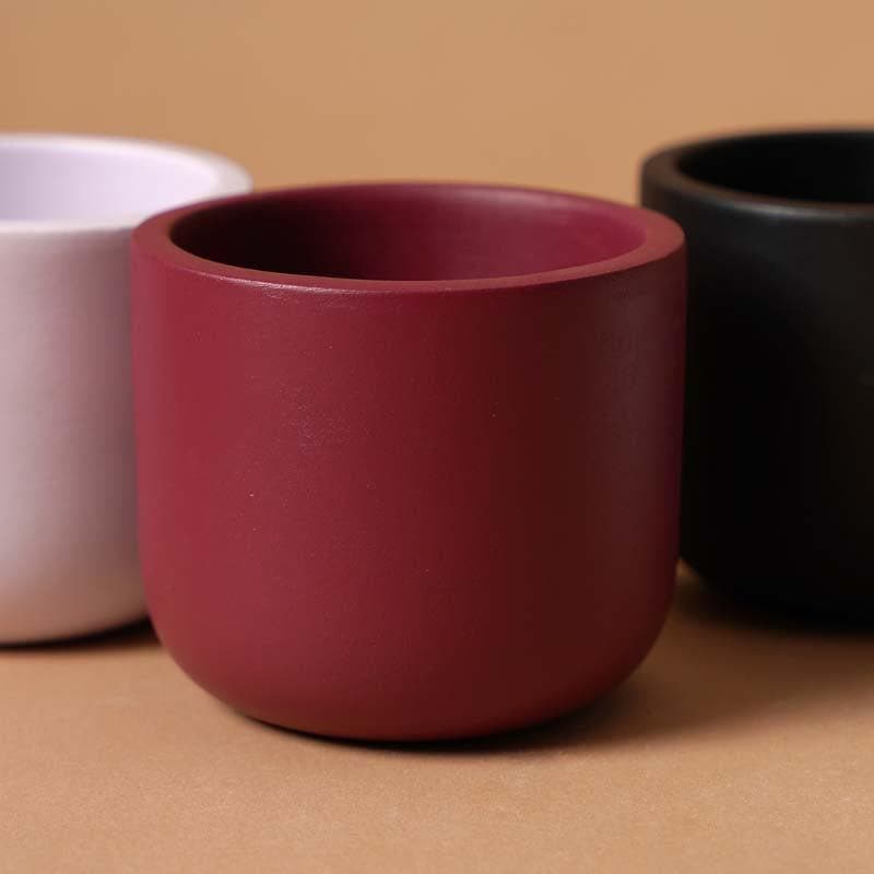 Buy Oh-So Cute Planter- Maroon Pots & Planters from Vaaree