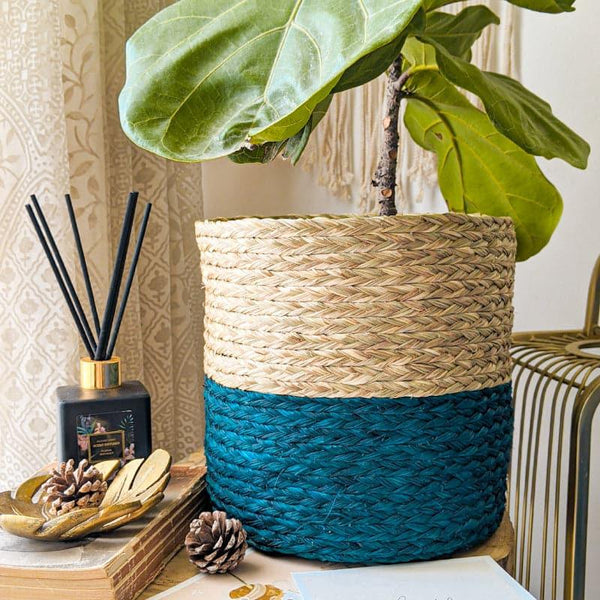 Buy Ola Natural Planter - Blue Pots & Planters from Vaaree