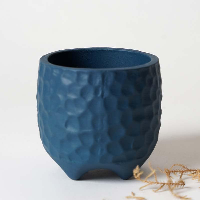 Buy Organic Etch Planter - Blue Pots & Planters from Vaaree