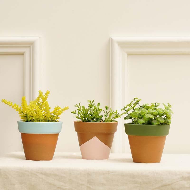 Buy Pots & Planters - Pastel Mimic Planters - Set Of Three at Vaaree online