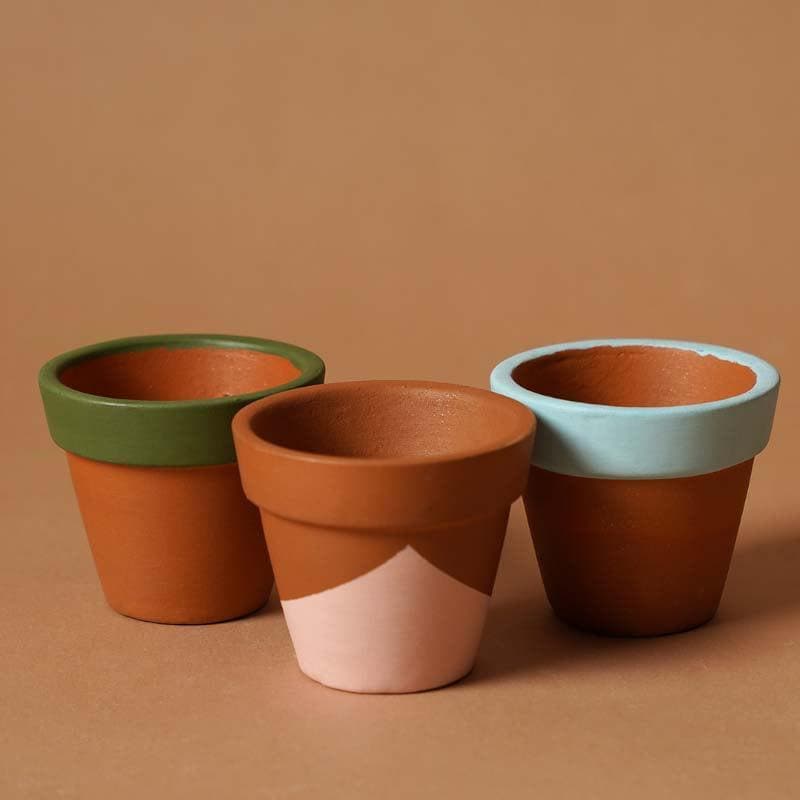 Pots & Planters - Pastel Mimic Planters - Set Of Three