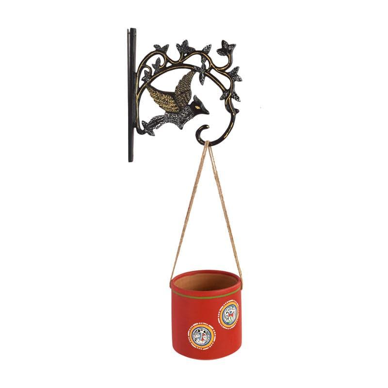 Buy Red Wrap Terracotta Hanging Planter Pots & Planters from Vaaree