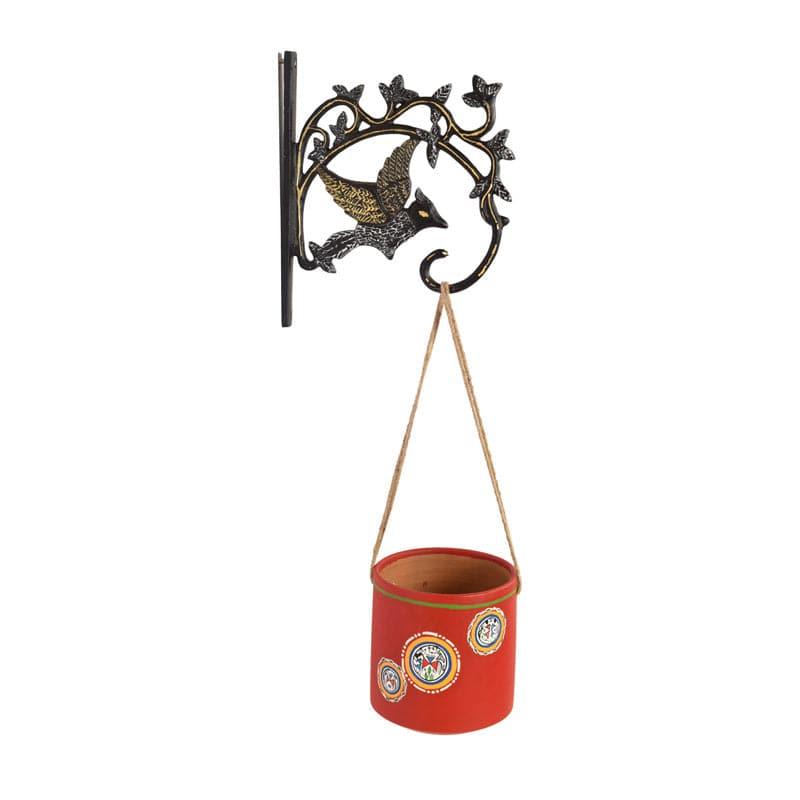 Buy Red Wrap Terracotta Hanging Planter Pots & Planters from Vaaree