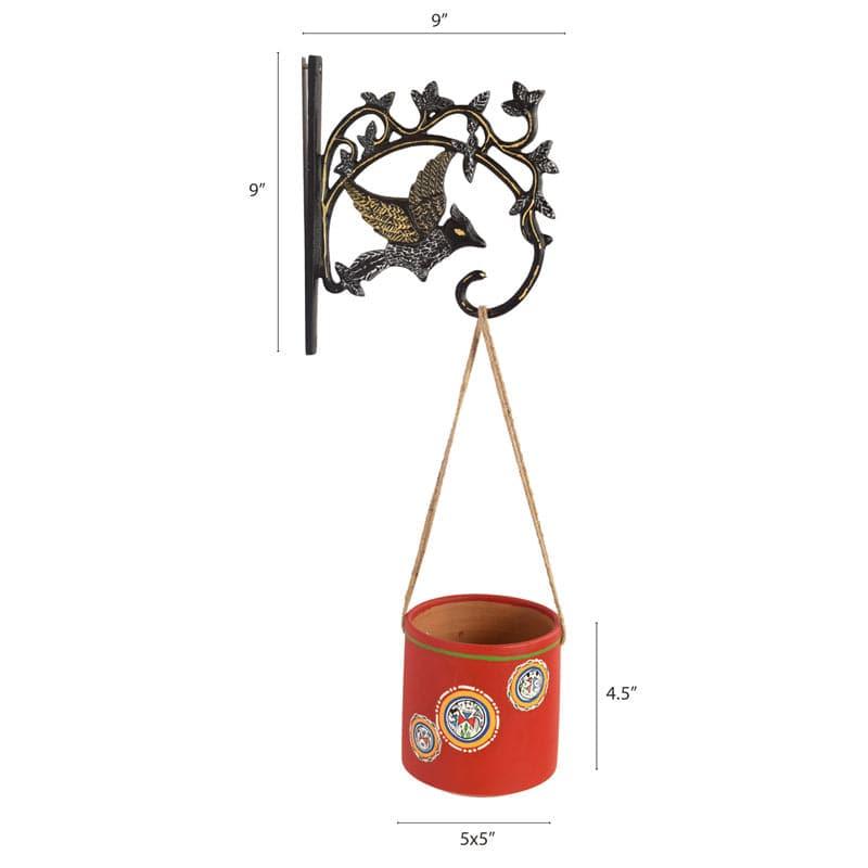 Buy Red Wrap Terracotta Hanging Planter Pots & Planters from Vaaree