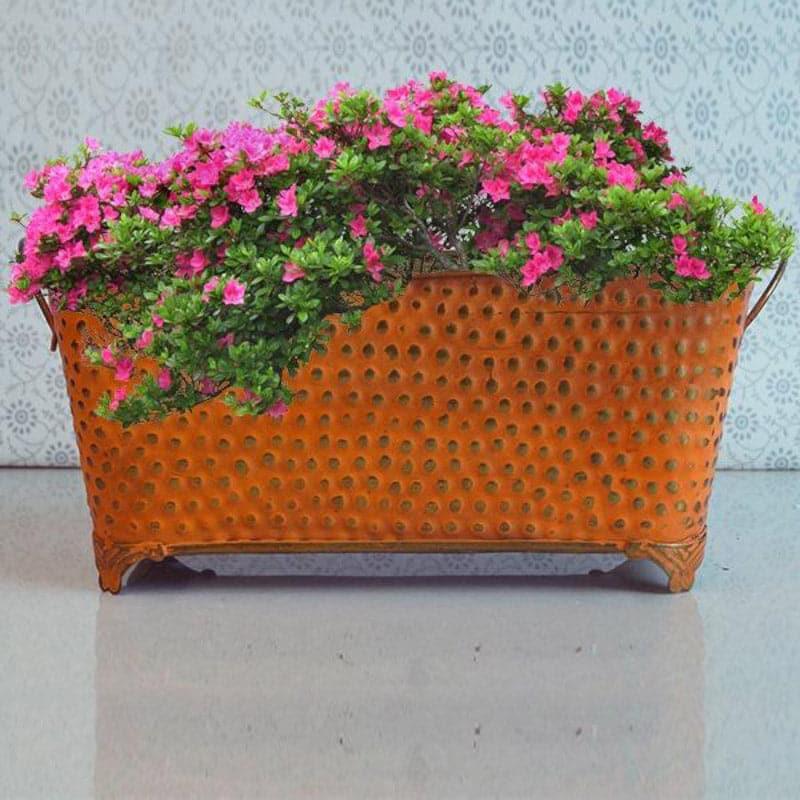 Buy Rusto Glide Planter (Orange) - Set Of Two Pots & Planters from Vaaree