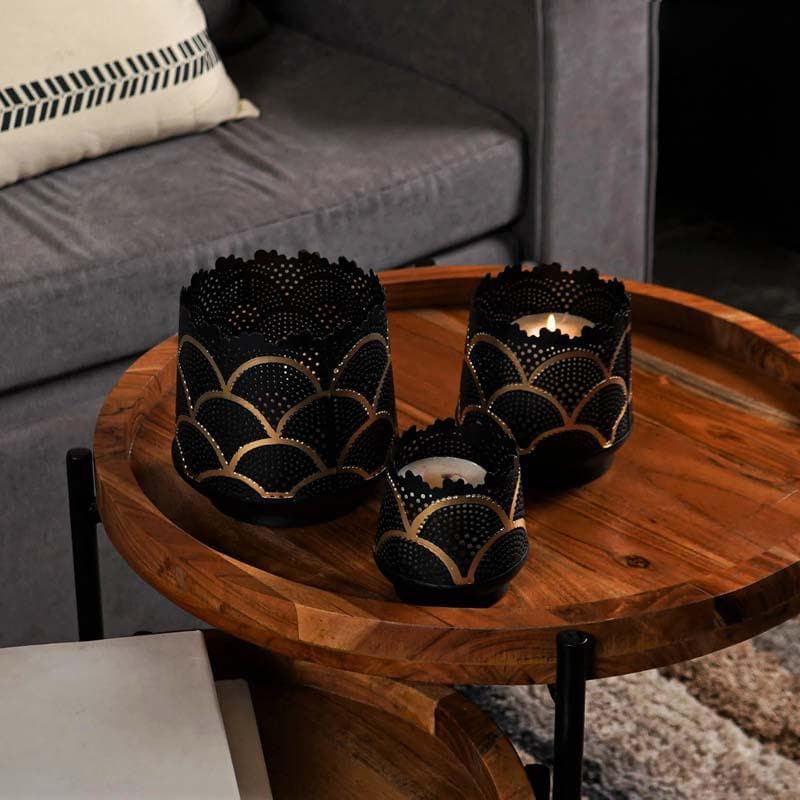 Buy Saco Boho Votive Holder - Set Of Three Pots & Planters from Vaaree