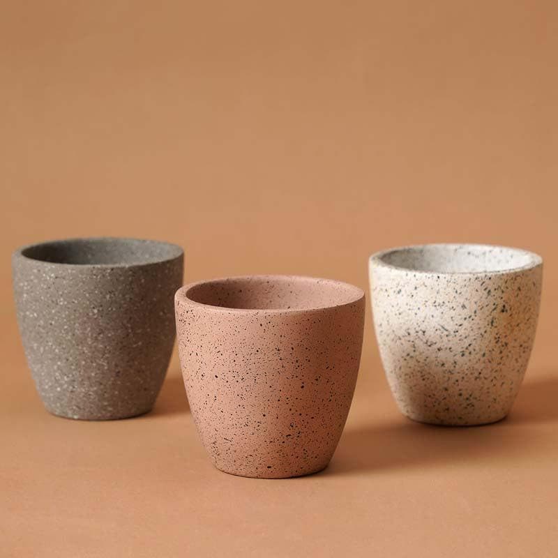 Buy Scarlett Textured Planters - Set Of Three Pots & Planters from Vaaree