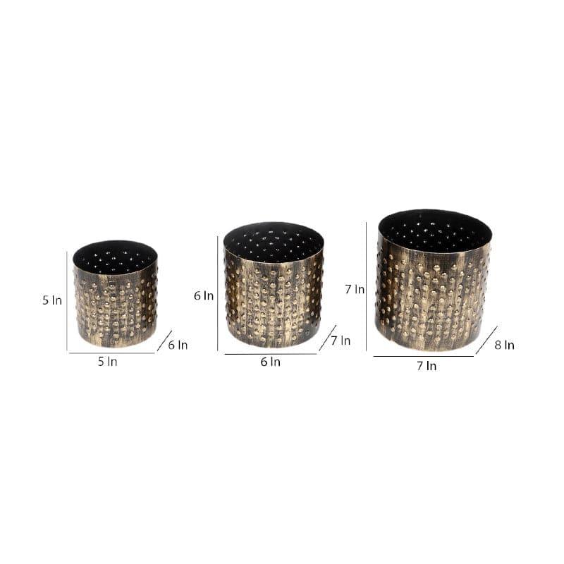 Buy Silosa Hammered Planter - Set Of Three Pots & Planters from Vaaree