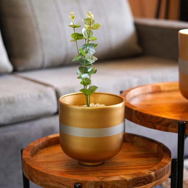 Buy Silver Lining Table Planter Pots & Planters from Vaaree