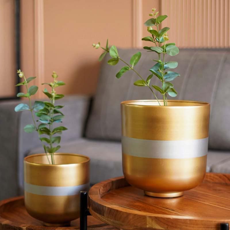 Buy Silver Lining Table Planter Pots & Planters from Vaaree