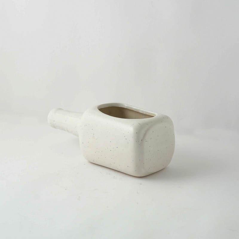 Buy Slanting Bottle Planter - White Pots & Planters from Vaaree