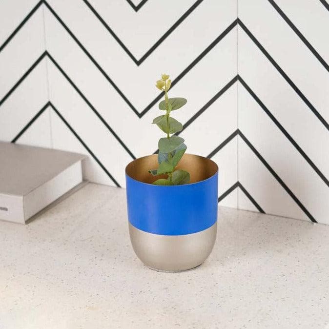 Buy Synchrona Table Planter - Blue Pots & Planters from Vaaree