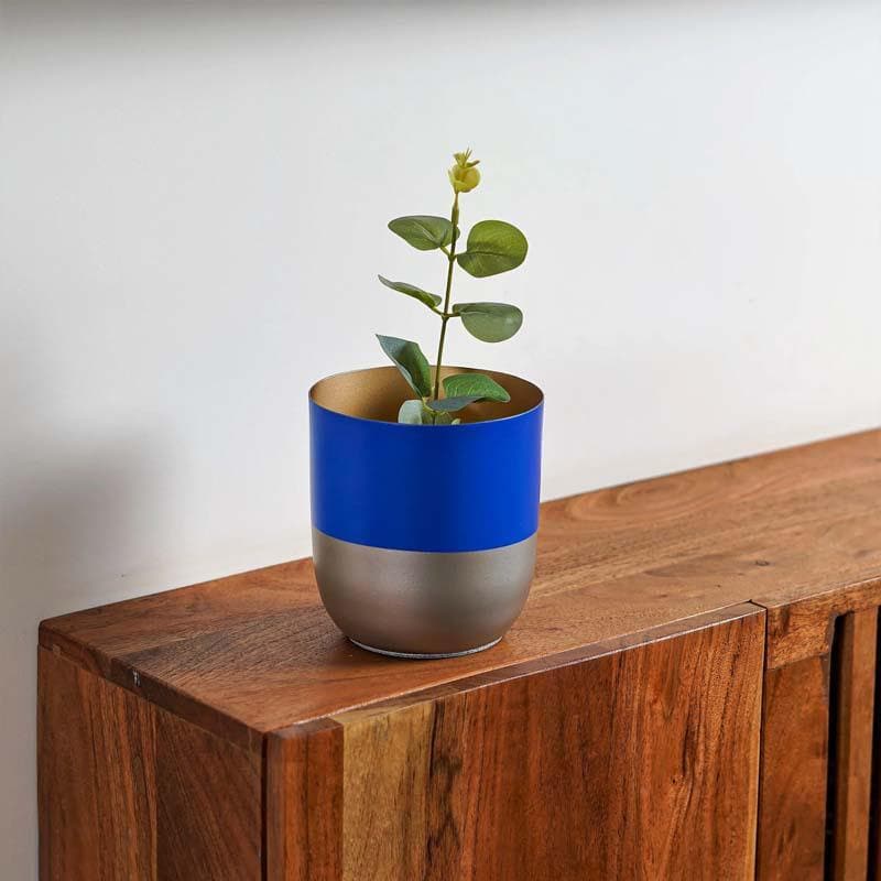 Buy Synchrona Table Planter - Blue Pots & Planters from Vaaree