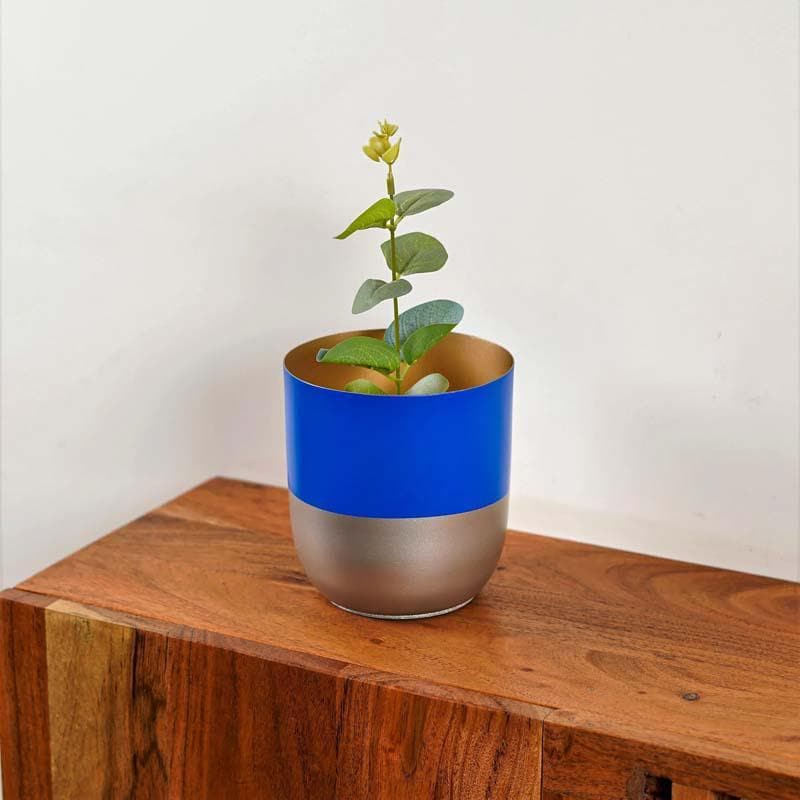 Buy Synchrona Table Planter - Blue Pots & Planters from Vaaree