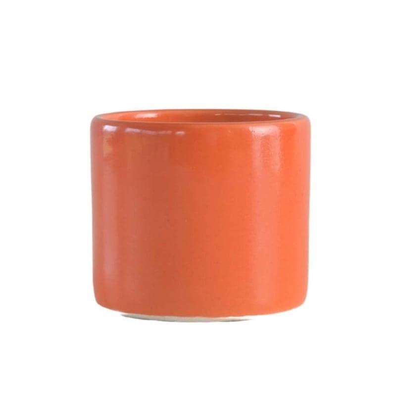 Buy Ugaoo Pipe Orange Ceramic Pot Pots & Planters from Vaaree