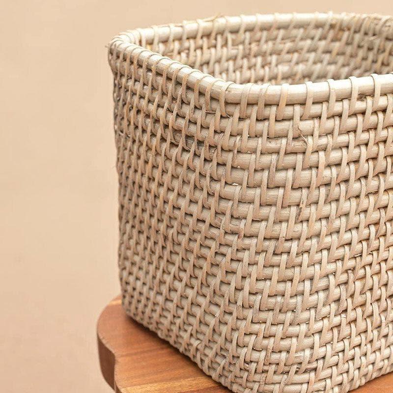 Buy Ugaoo Square Cane Planter (20 CM) - Grey Pots & Planters from Vaaree