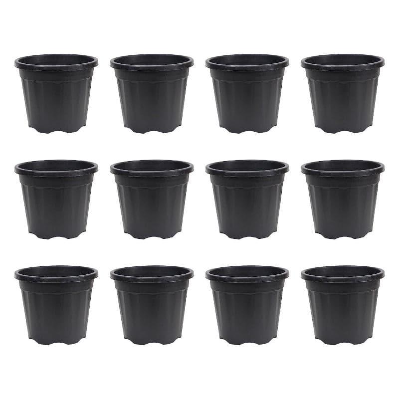 Buy Ugaoo UV Treated Black Plastic Pot (30 CM) - Set Of Twelve Pots & Planters from Vaaree