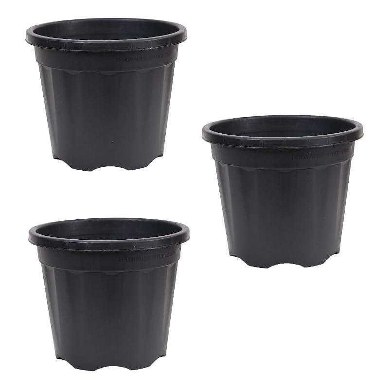 Buy Ugaoo UV Treated Black Plastic Pot (45 CM) - Set Of Three Pots & Planters from Vaaree