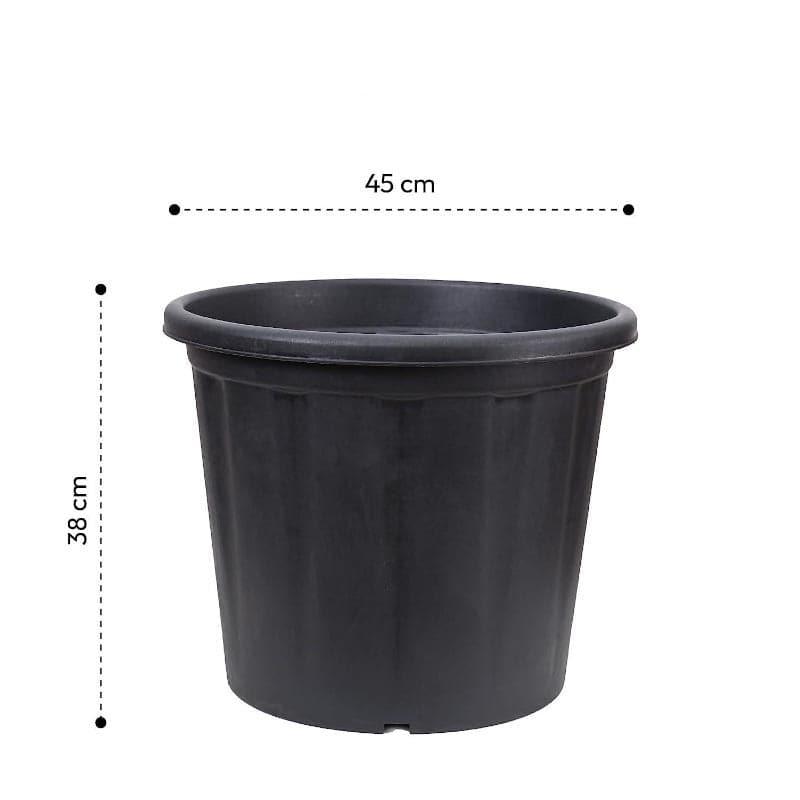 Buy Ugaoo UV Treated Black Plastic Pot (45 CM) - Set Of Three Pots & Planters from Vaaree