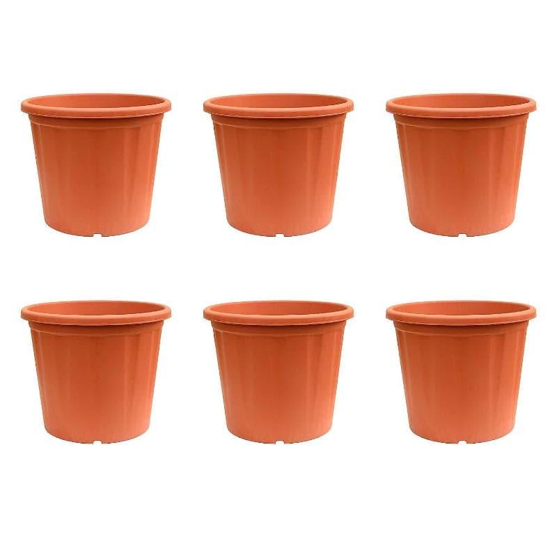 Buy Ugaoo UV Treated Brown Plastic Pot (30 CM) - Set Of Twelve Pots & Planters from Vaaree