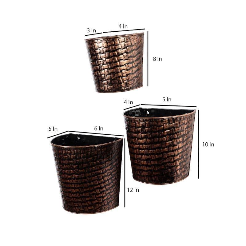 Buy Virika Vasa Planter (Copper) - Set Of Three Pots & Planters from Vaaree