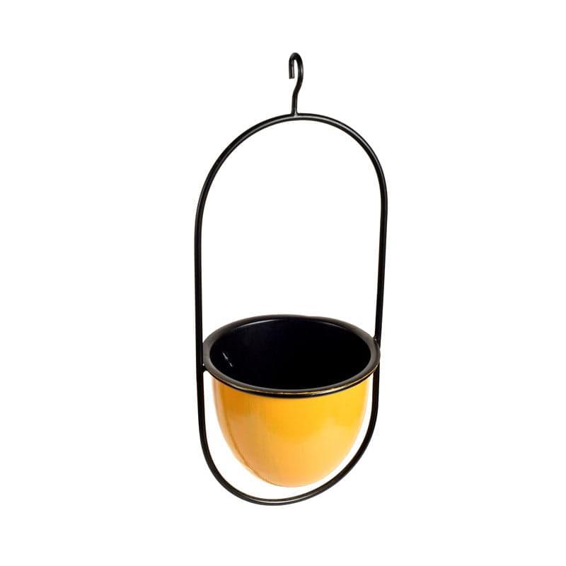 Buy Yellow Love Oval Hanging Planter Pots & Planters from Vaaree