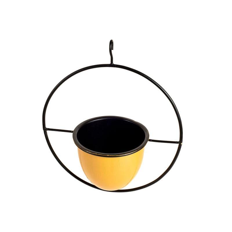 Buy Yellow Love Round Hanging Planter Pots & Planters from Vaaree