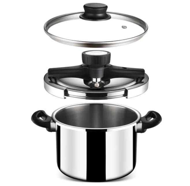 Pressure Cooker - Stahl Kitchen Induction Safe Pressure Cooker - 3000 ml/10 Inches