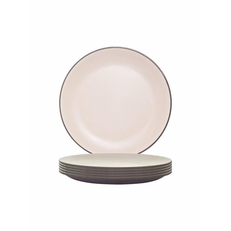 Quarter Plate - Abza Dinner Plate (Beige) - Set Of Six