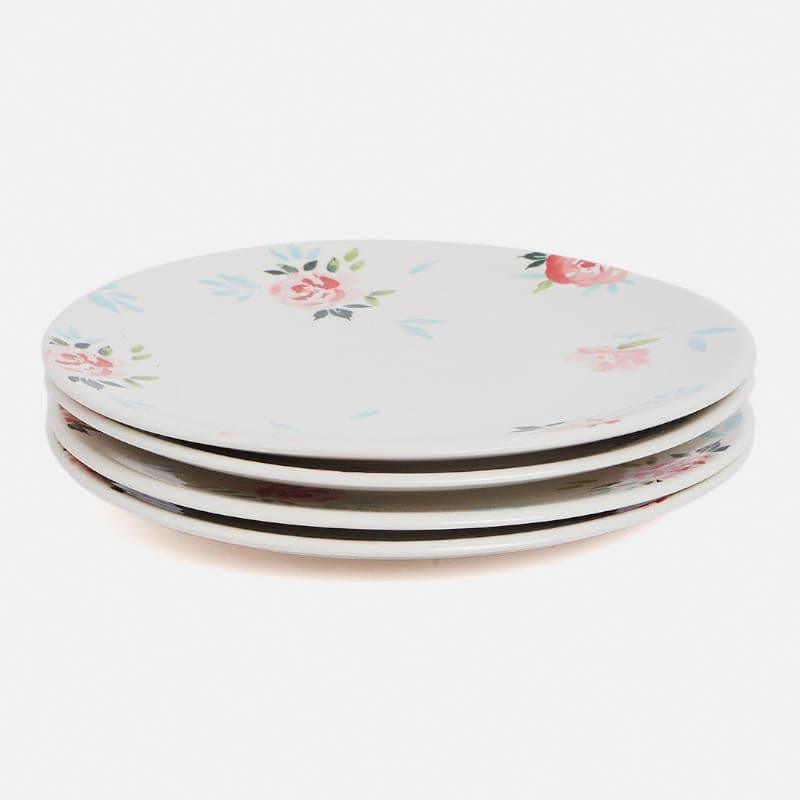 Buy Day Dreams Handpainted Dinner Plates- Set Of Four Quarter Plate from Vaaree