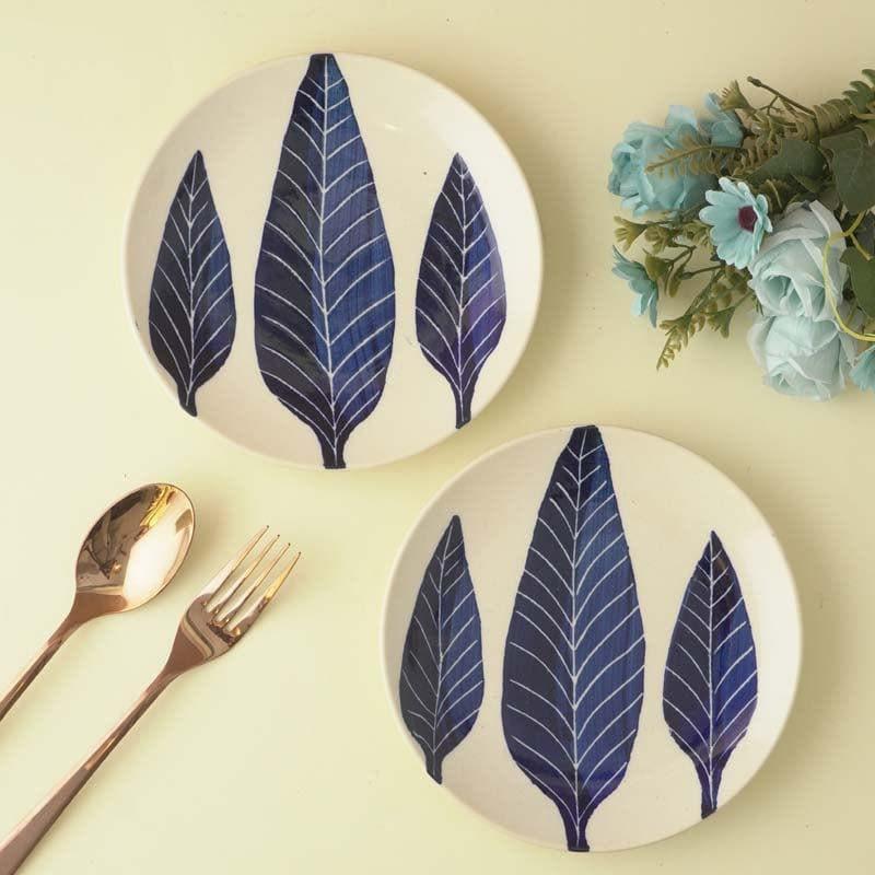 Quarter Plate - Foliole Ceramic Quarter Plate - Set Of Two