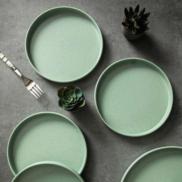 Quarter Plate - Midori Sage Plate - Set Of Four