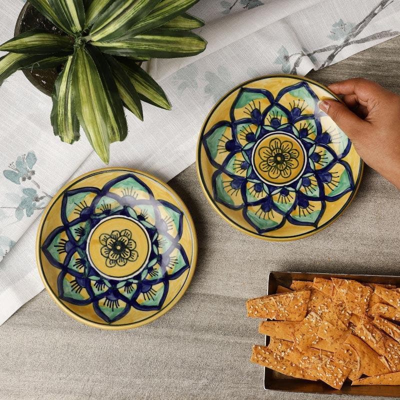 Buy Mindful Mandala Quarter Plate - Set Of Two Quarter Plate from Vaaree