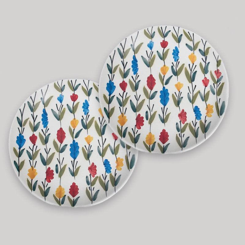 Quarter Plate - Whimsy Wildflower Quarter Plate - Set Of Two