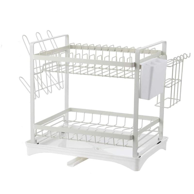 Buy Plate Parade Double Dish Rack - White Racks from Vaaree