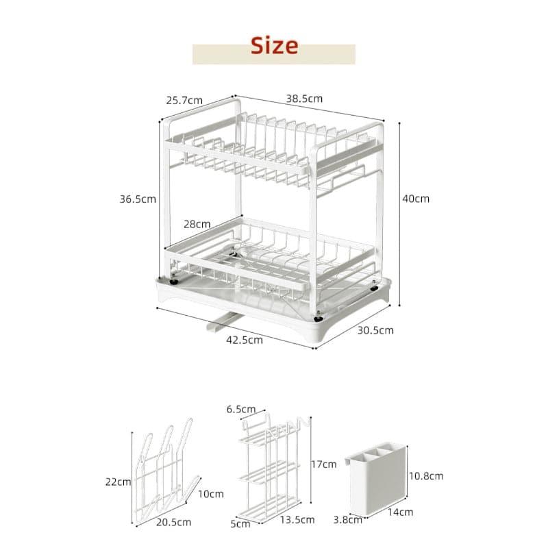 Buy Plate Parade Double Dish Rack - White Racks from Vaaree