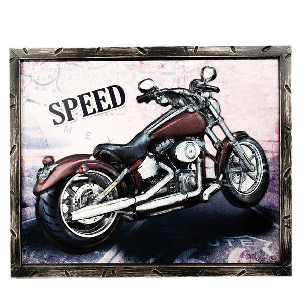 Motorcycle Fatboy Retro Wall Art