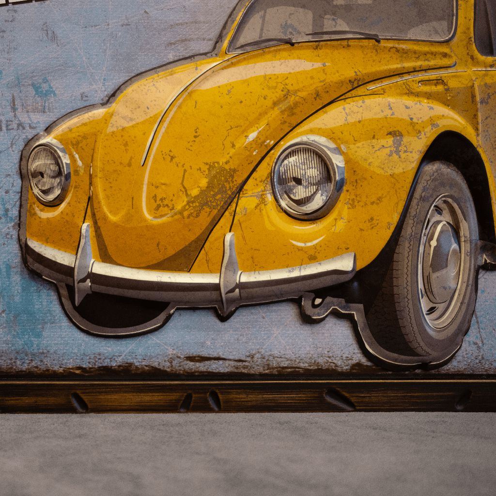 Buy Vw Beetle Retro Wall Art Wall Accents from Vaaree