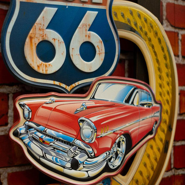 Buy Route 66 Cafe Retro Wall Accent Wall Accents from Vaaree